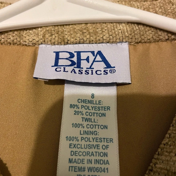 BFA Classics chenille and tweed y2k button up jacket-size 8 EUC - Picture 8 of 9